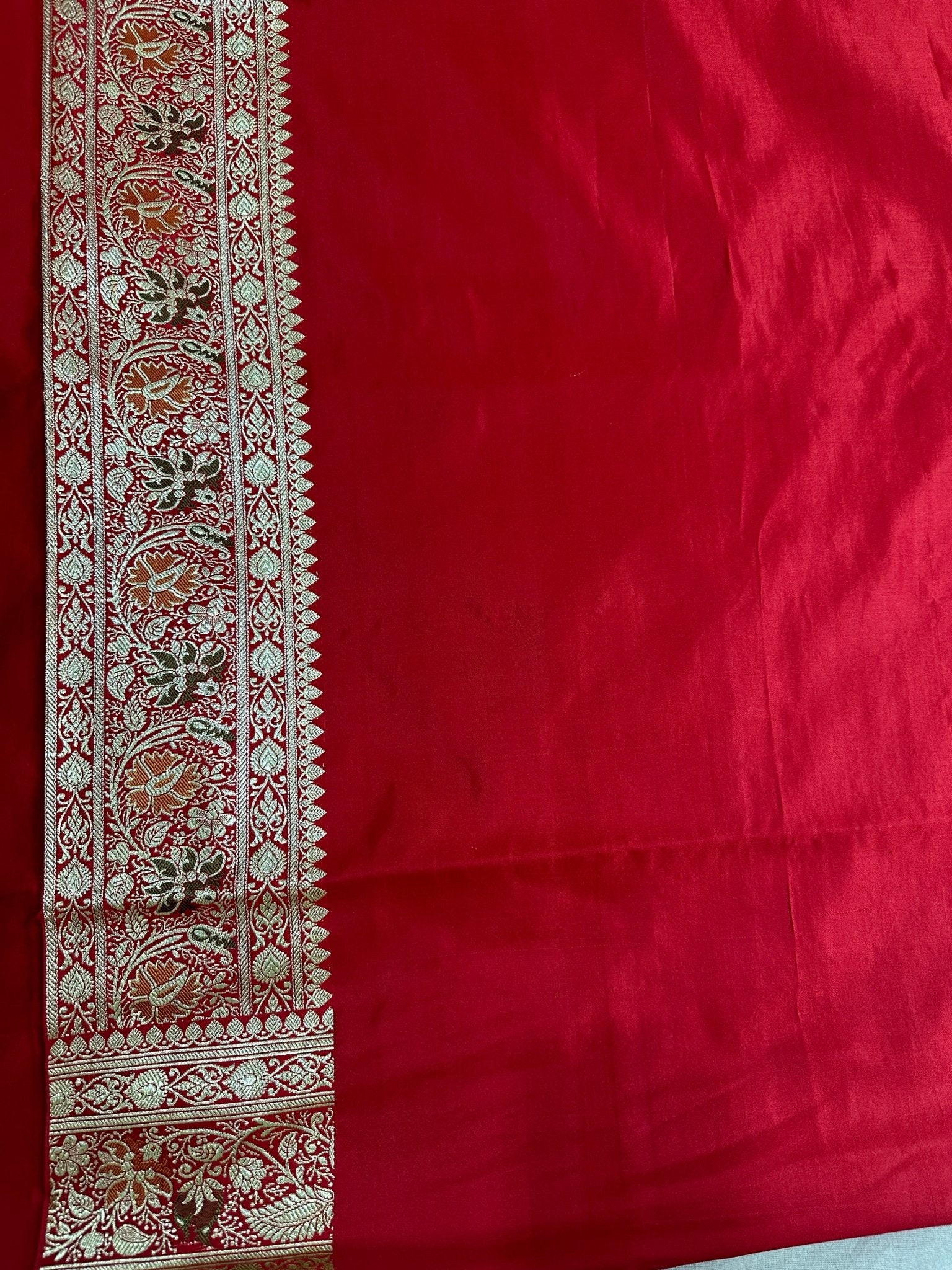 Pure Katan Silk Handloom Banarasi Bridal Saree - Katan Banaras