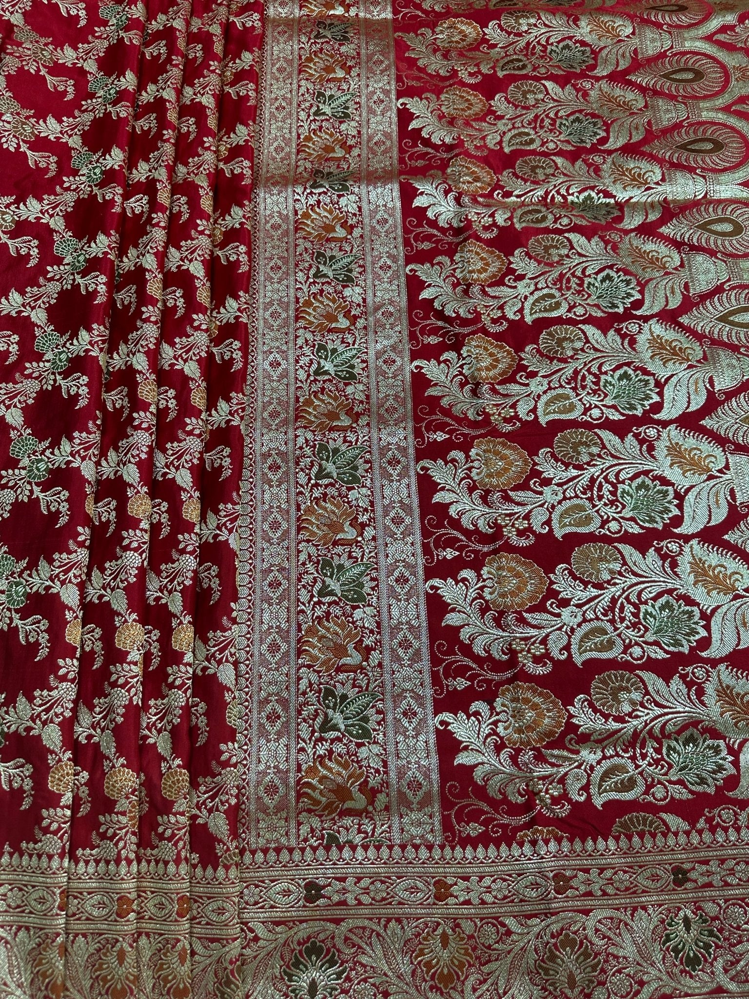 Pure Katan Silk Handloom Banarasi Saree - Katan Banaras