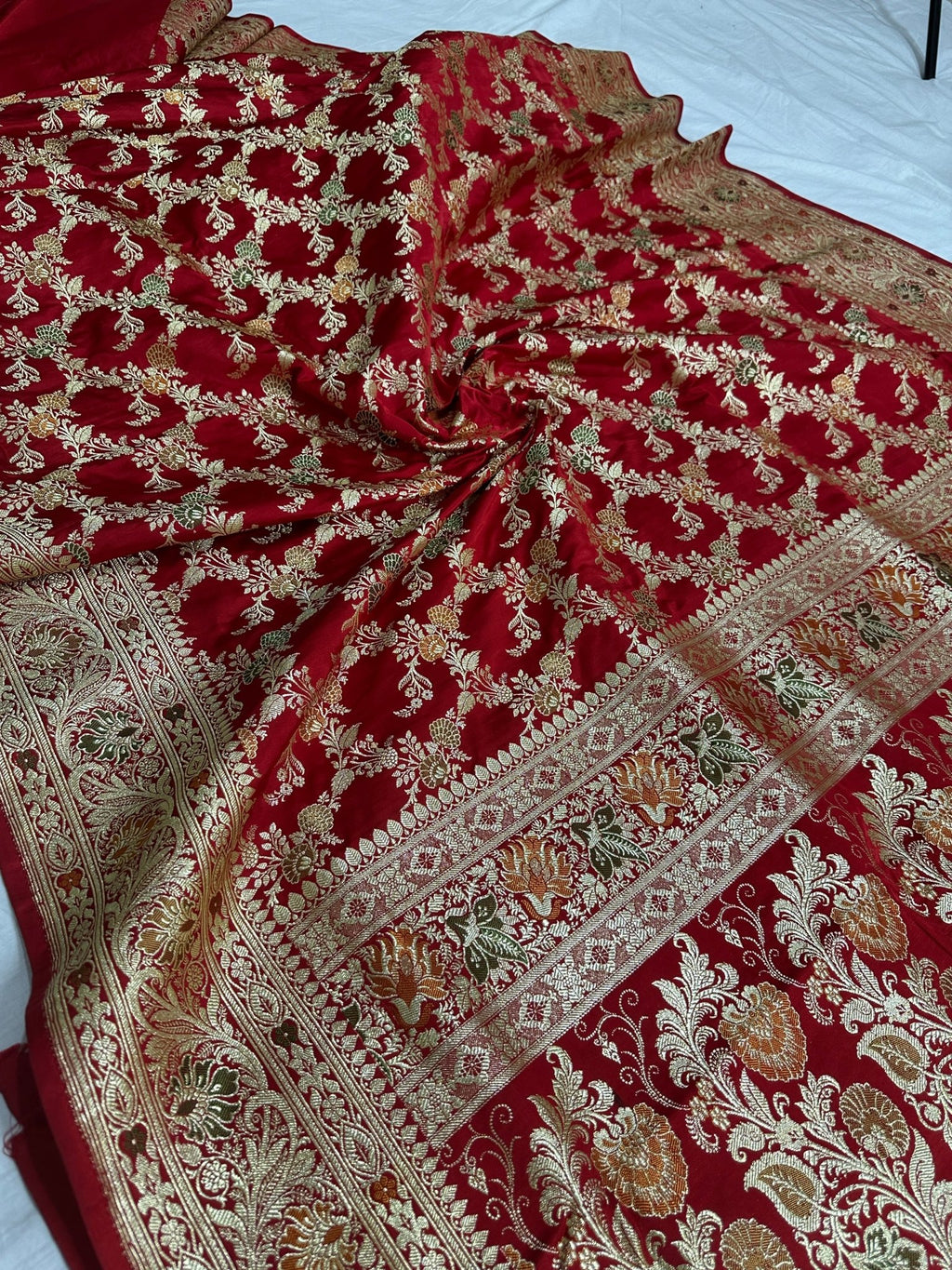Pure Katan Silk Handloom Banarasi Saree - Katan Banaras