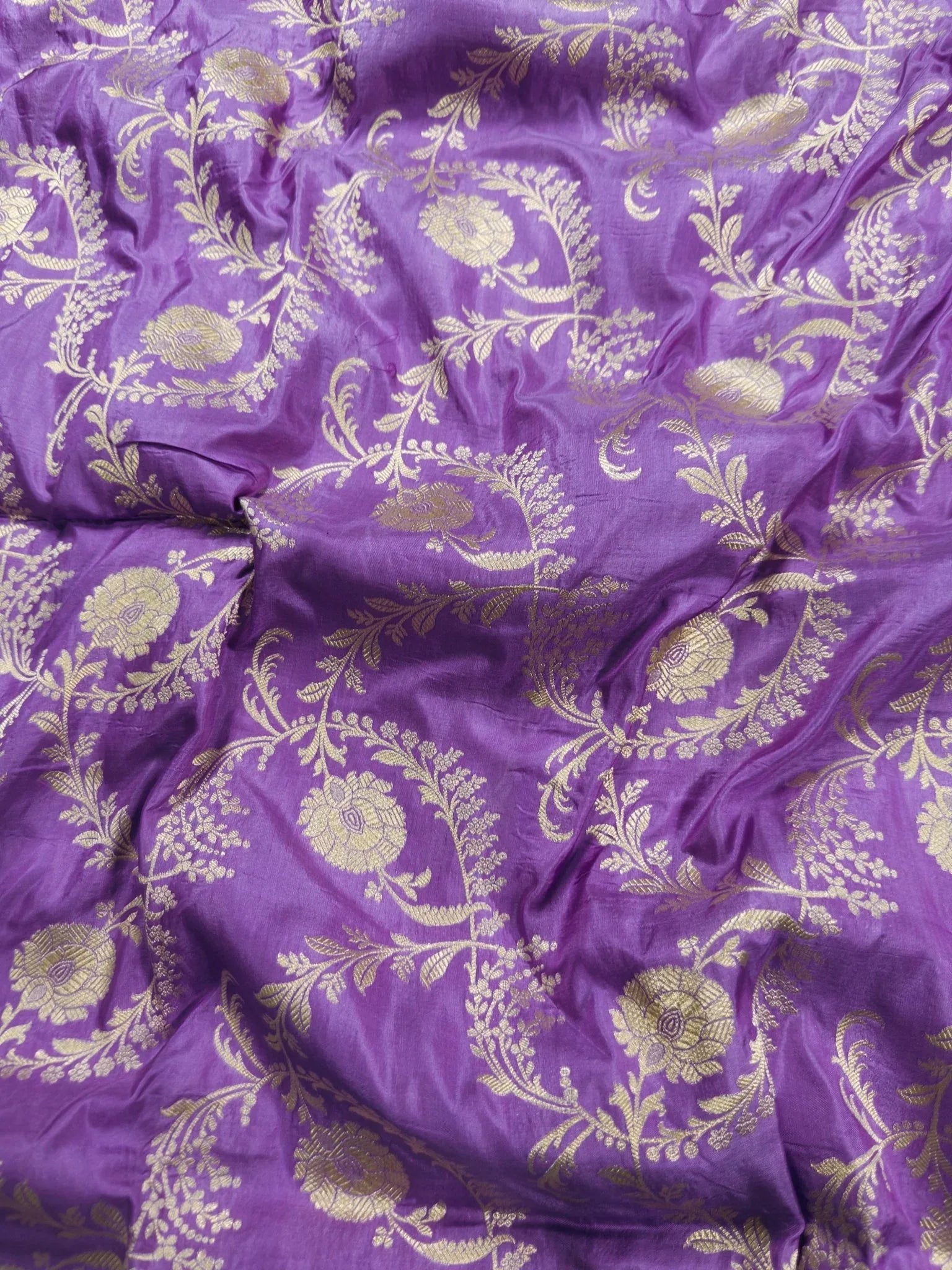 Pure Katan Silk Jaalwork Banarasi Saree Red Uppada Weave Handwoven Festive - Katan Banaras