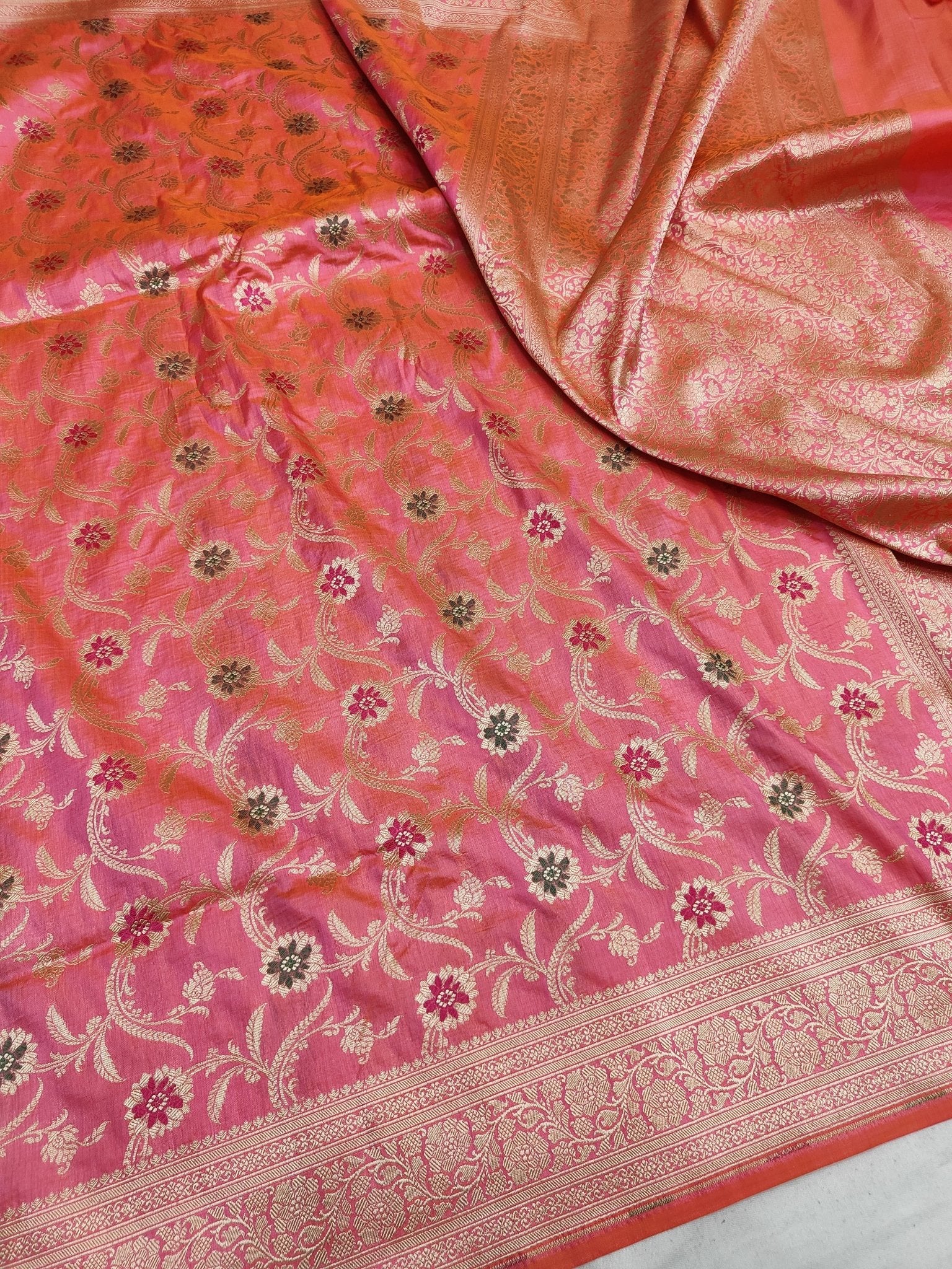 Pure Katan Silk Minakari Banarasi Saree - Katan Banaras