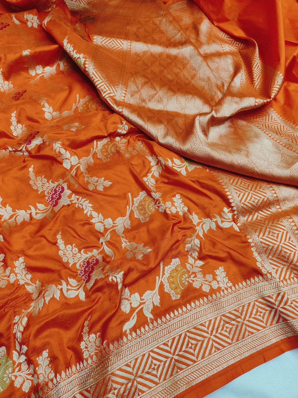Pure Katan Silk Minakari Banarasi Saree - Katan Banaras