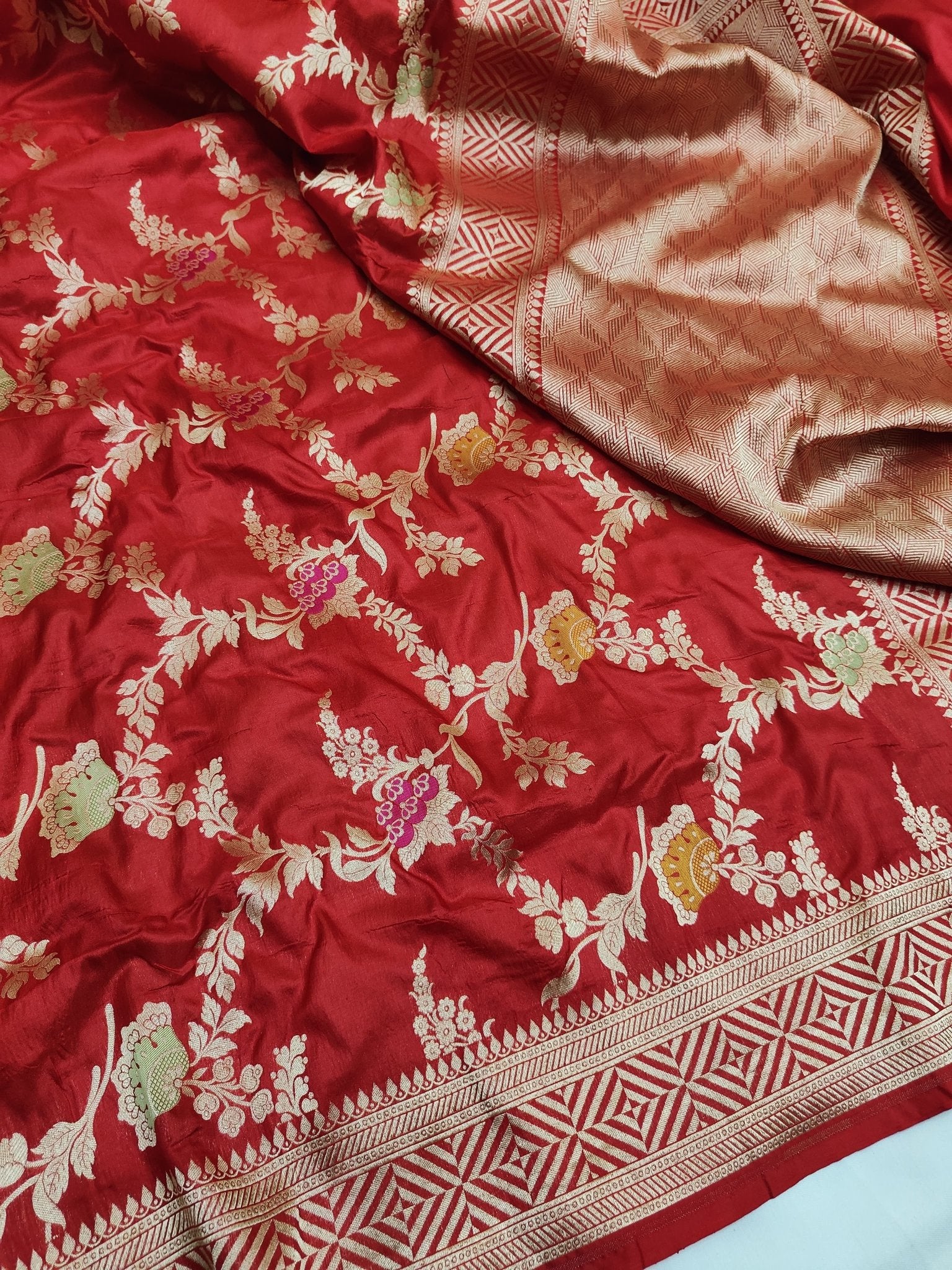 Pure Katan Silk Minakari Banarasi Saree - Katan Banaras