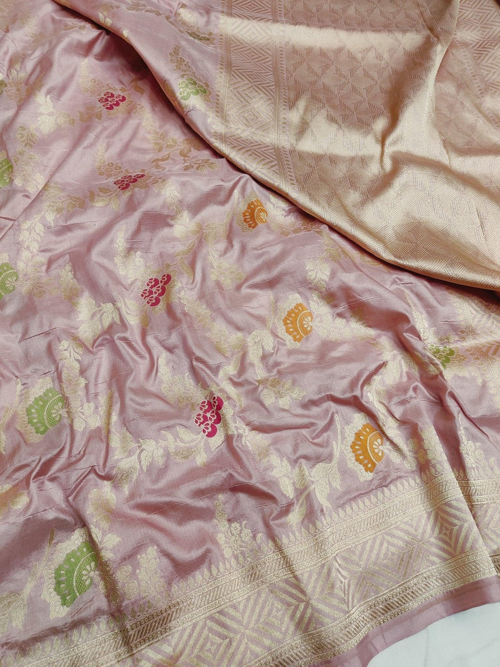 Pure Katan Silk Minakari Banarasi Saree - Katan Banaras