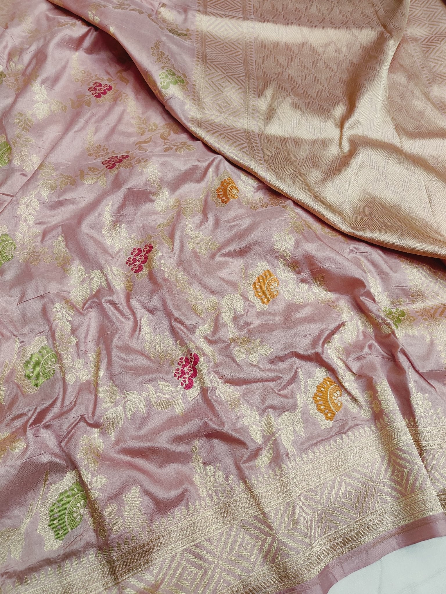 Pure Katan Silk Minakari Banarasi Saree - Katan Banaras