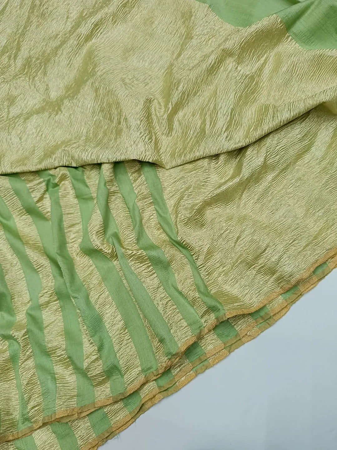Pure Moonga Silk Banarasi Saree - Meena Zari Woven Luxury Silk Saree from Varanasi - border detail | Pure Moonga Silk Banarasi Saree