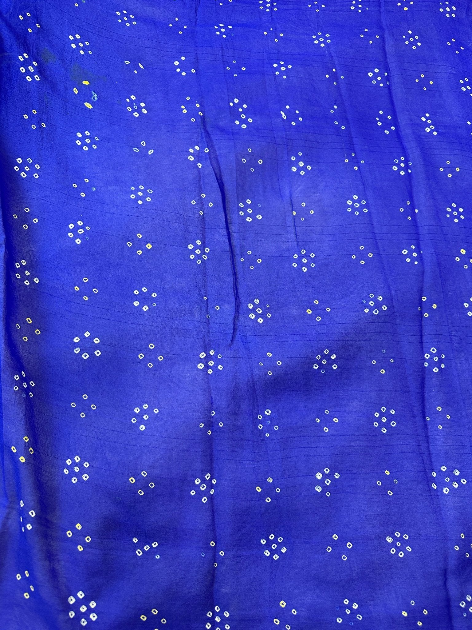 Royal Blue Pure Khaddi Georgette Bandhani Saree with Tilfi Minakari & Banarasi Craftmenship - Katan Banaras