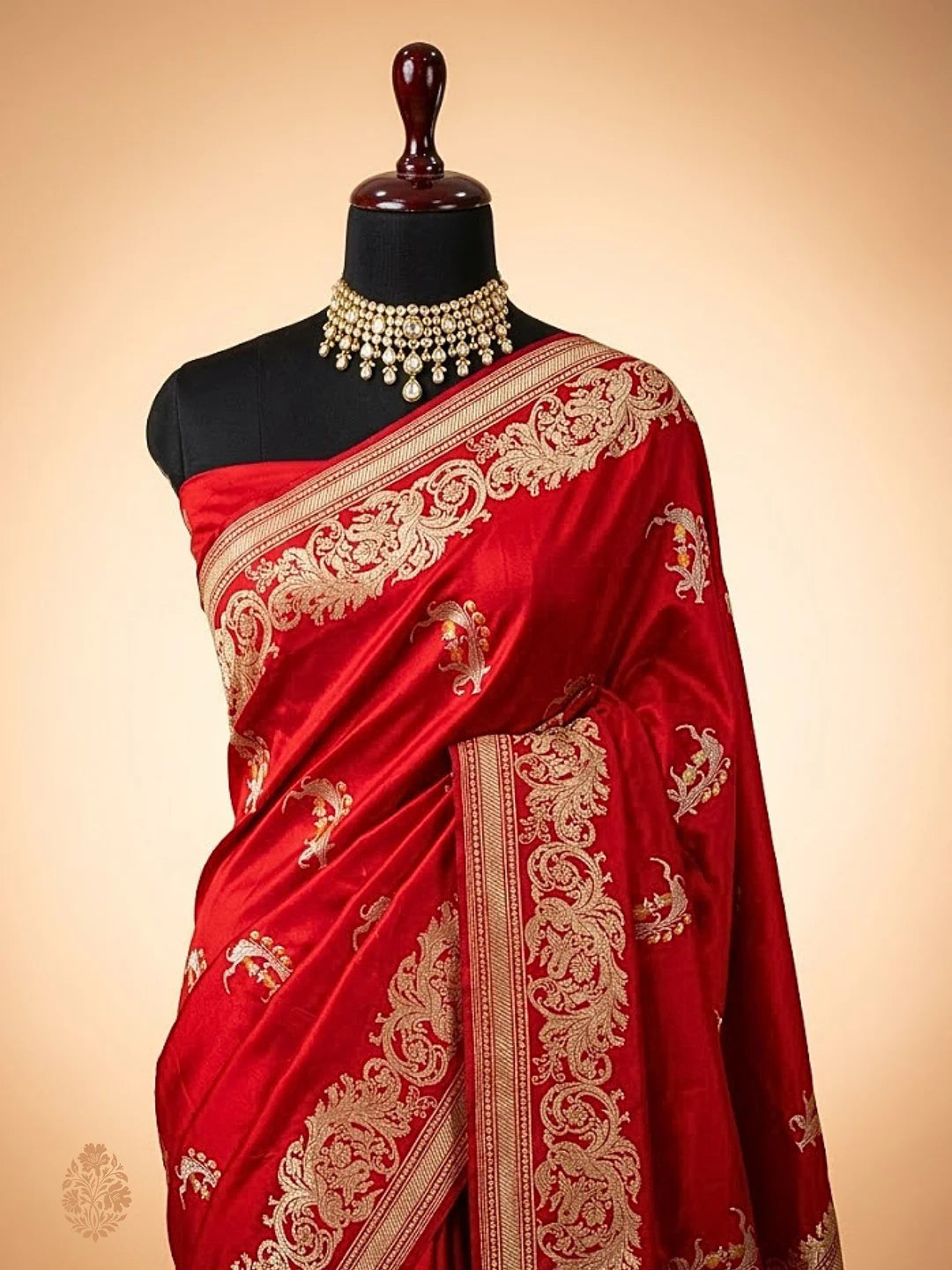 Red Pure Katan Silk Kadhwa Buta Banarasi Saree | Sona Rupa Zari & Tilfi Minakari | Katan banaras