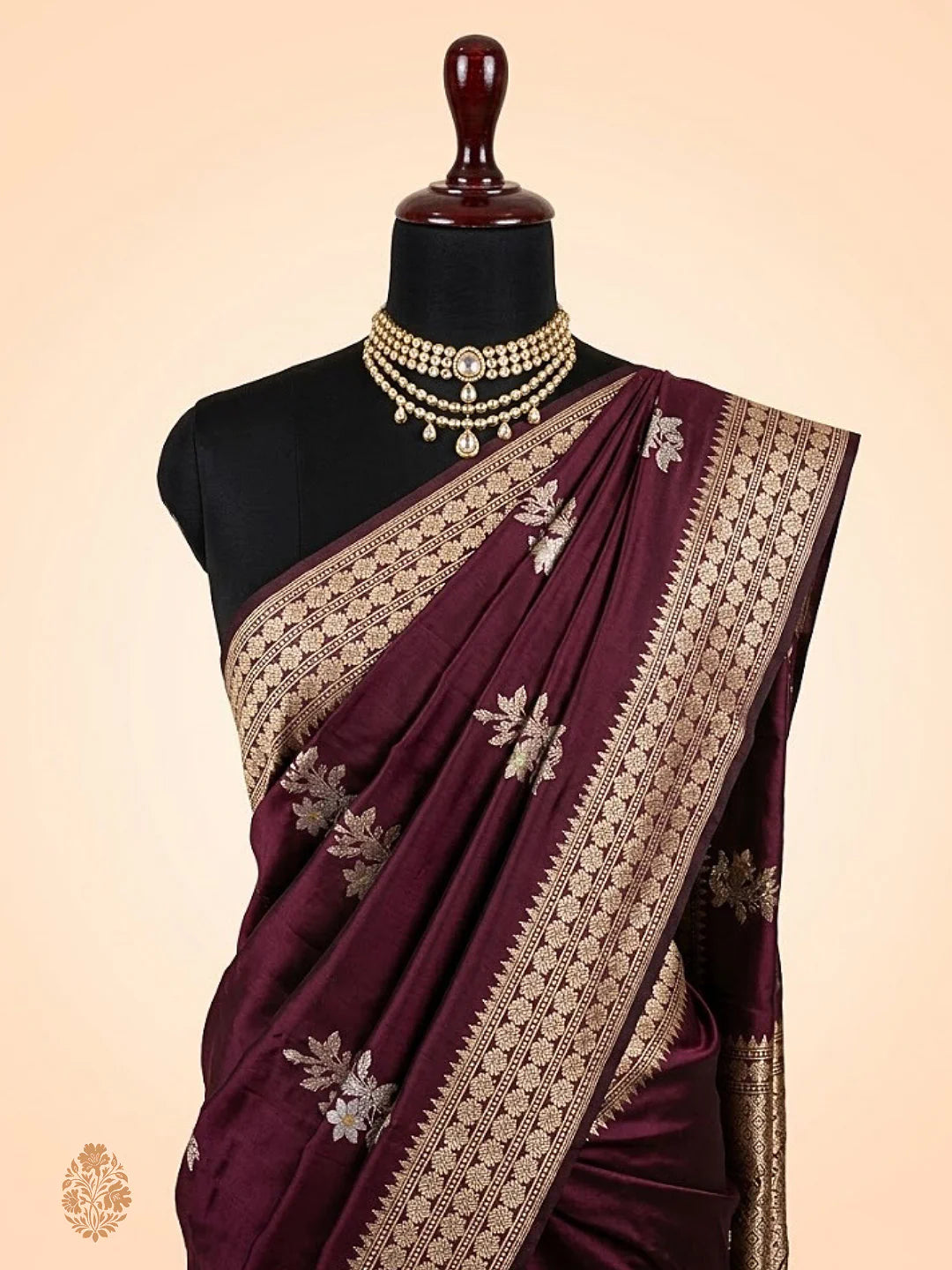 Pure Katan Silk Kadhwa Buta Handloom Banarasi Saree | Sona Rupa Zari with Tilfi Minakari