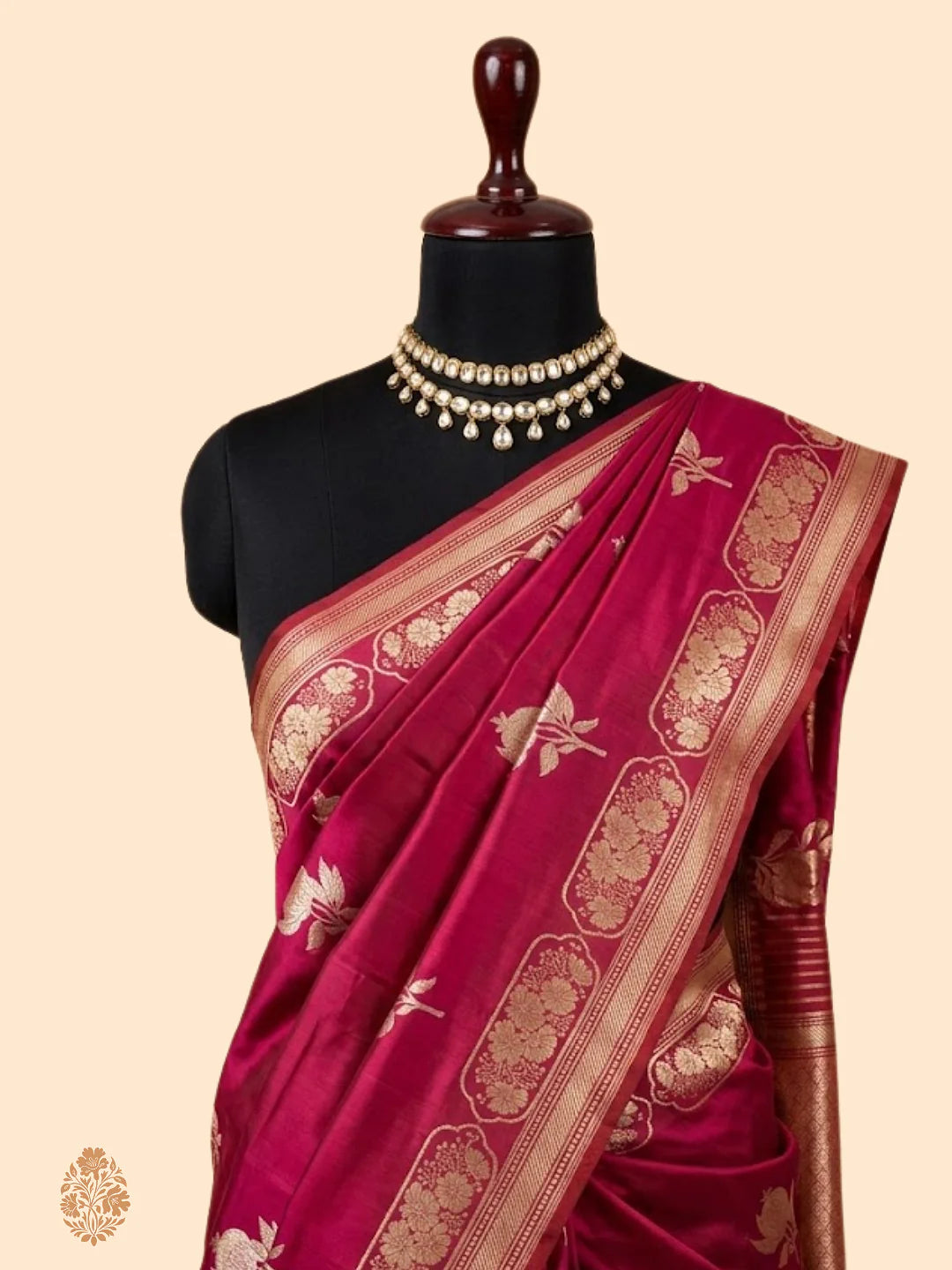 Pure Katan Silk Kadhwa Buta Handloom Saree – Real Zari Banarasi Masterpiece