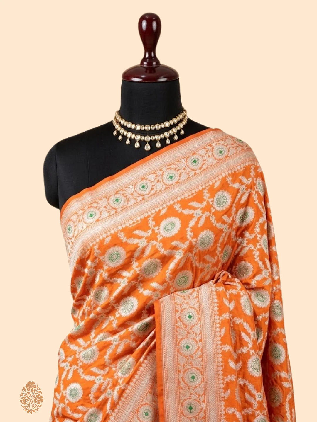 Pure Katan Silk Minakari Jaalwork Banarasi Saree – Uppada Handwoven Festive & Bridal Wear