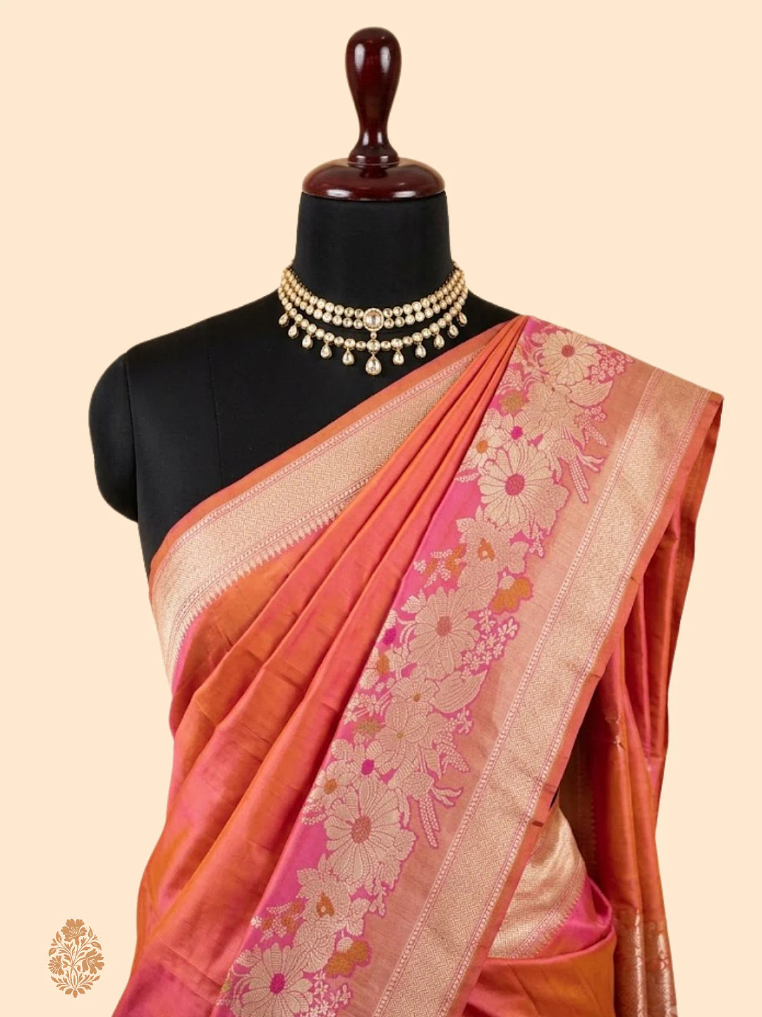 Baby Pink Pure Katan Silk Kadhwa Buta Banarasi Saree – Real Zari Handloom Masterpiece