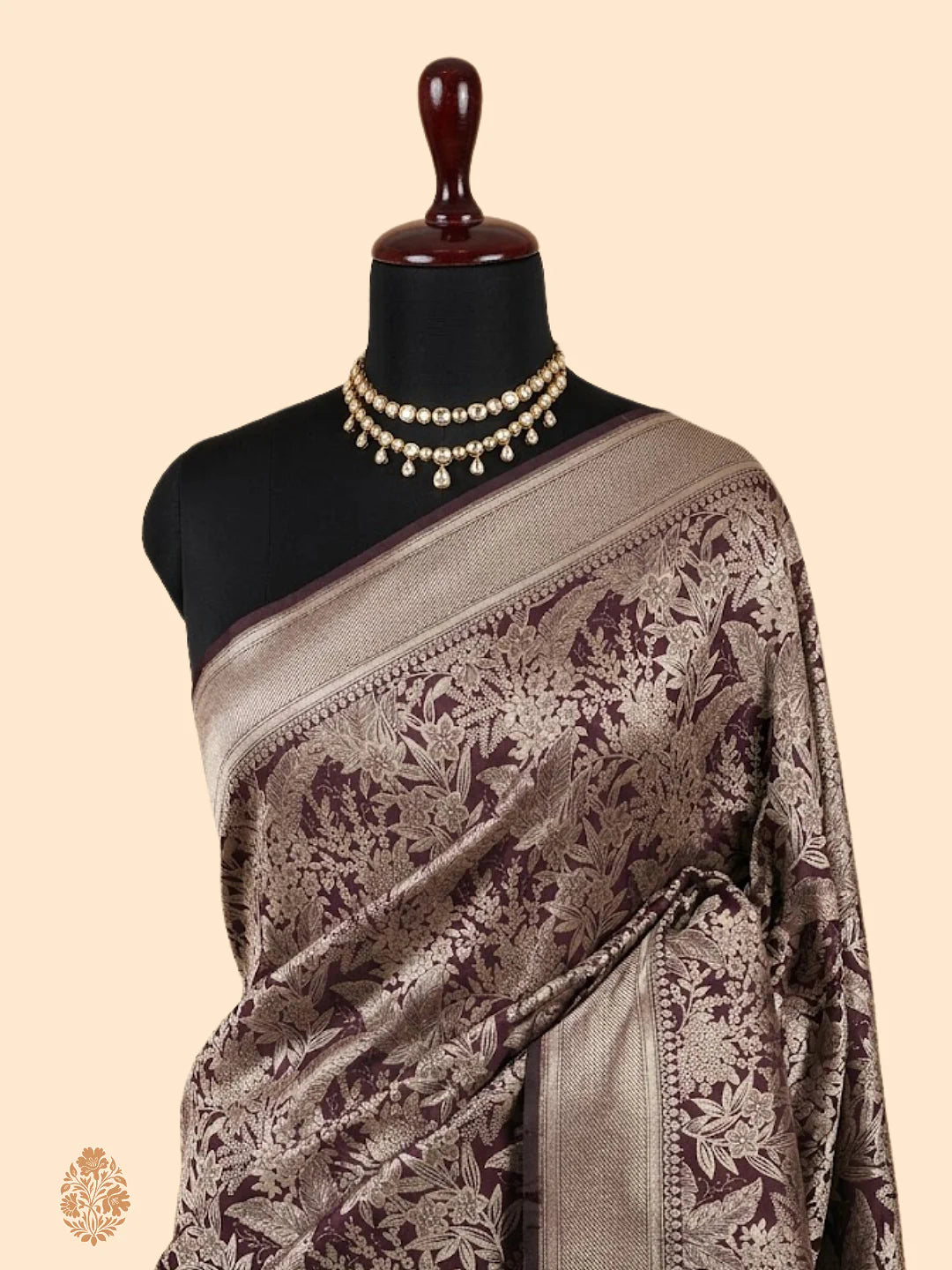 Pure Katan Silk Brocade Saree – Handwoven Banarasi Saree for Weddings & Festive Wear