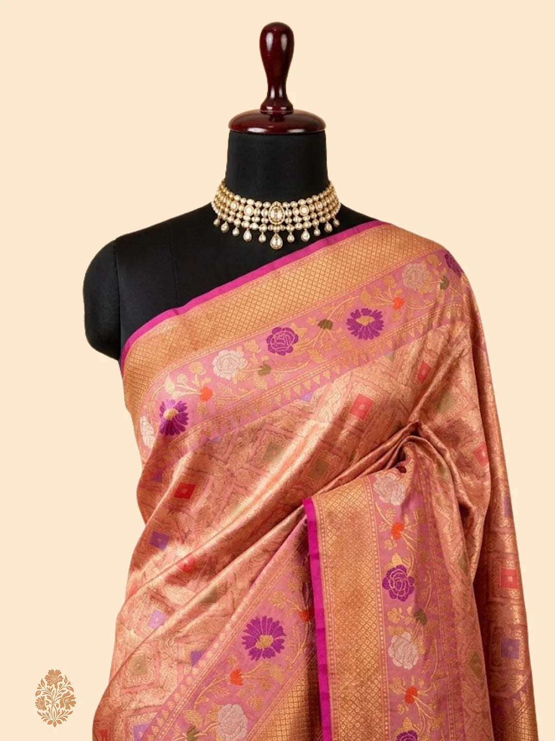 Pure Katan Silk Banarasi Saree Brocade Minakari | Katan Banaras
